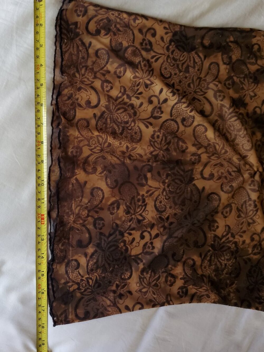 VTG Susan Lawrence Y2K Whimsigoth Sheer Mesh Floral Paisley Ruched Top M - Picture 10 of 14